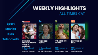 DSTV WEEKLY HIGHLIGHTS 8-14 December 2023