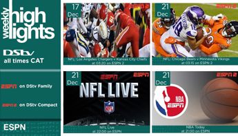 DSTV WEEKLY HIGHLIGHTS 17-23 December 2021