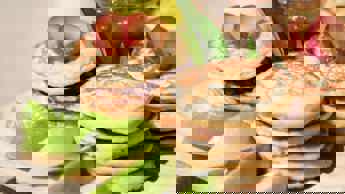 Dried Plum Pancakes With Apple Filling